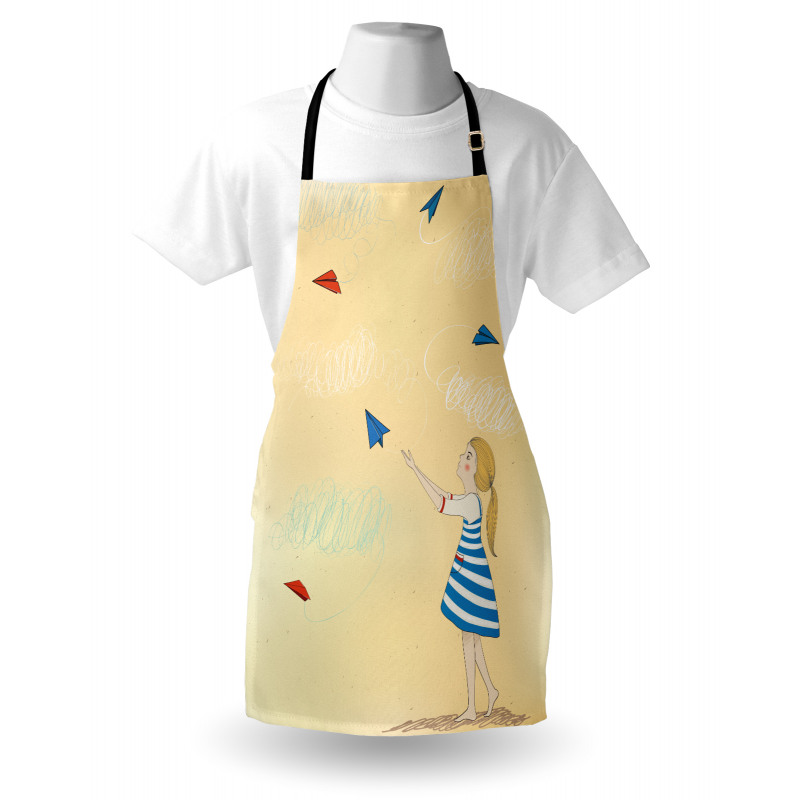 Girl with Paper Planes Apron