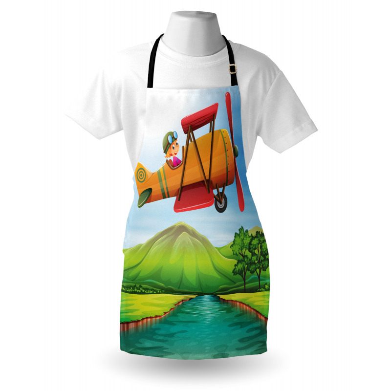 Kid on a Biplane River Apron