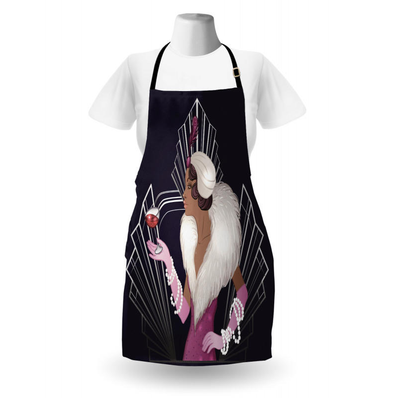 Fur Collar Lady Apron