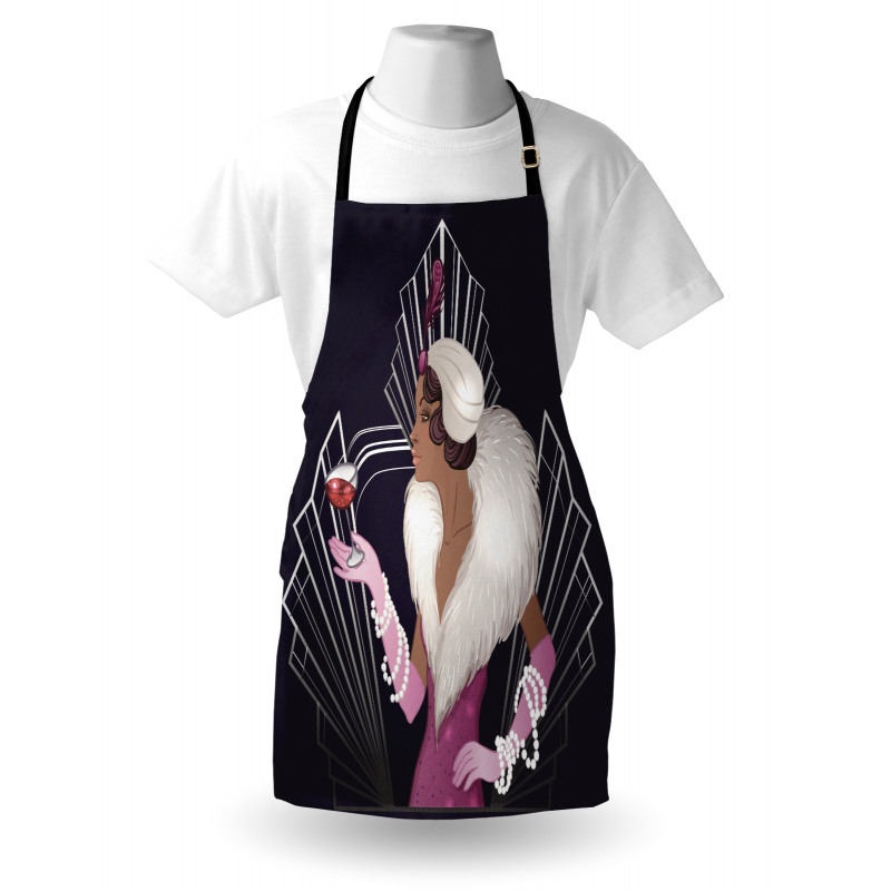 Fur Collar Lady Apron