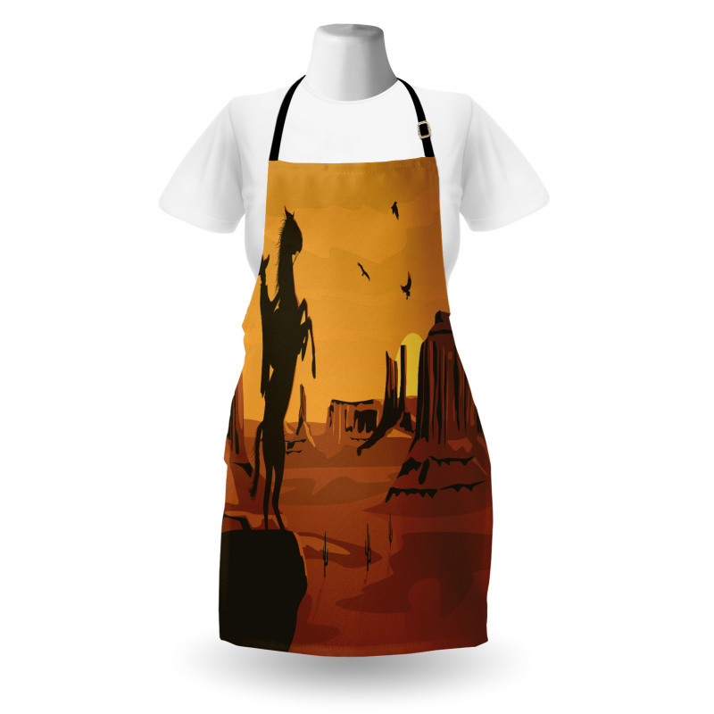 Sunset Scene and Cowboy Apron