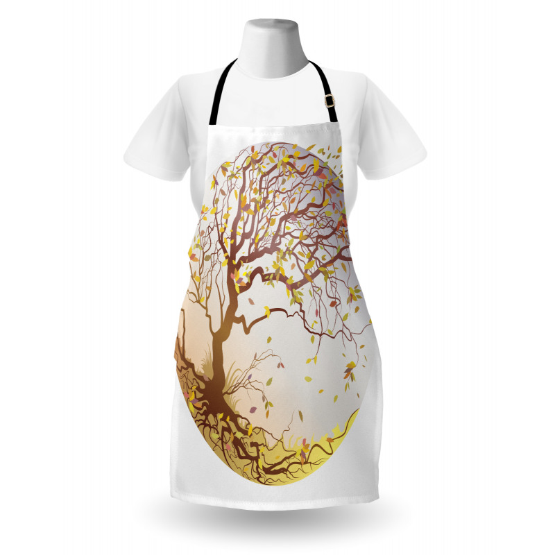 Tree Wind Flying Leaves Apron