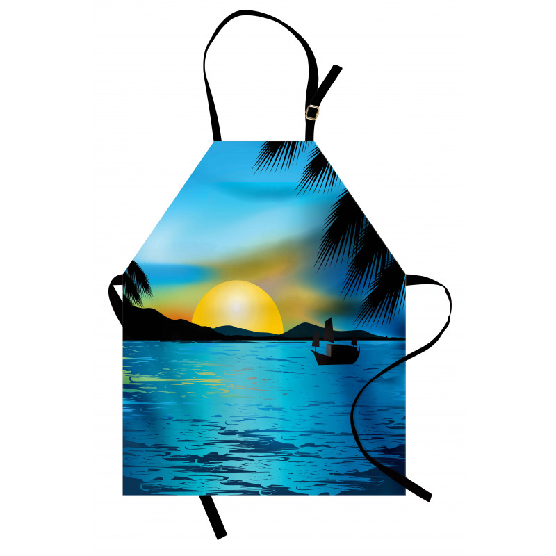 Calm Sunrise Fishing Boat Apron