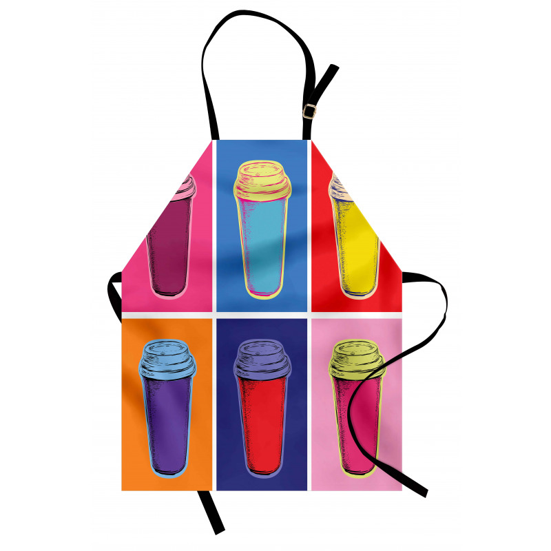 Modern Pop Art Cups Apron