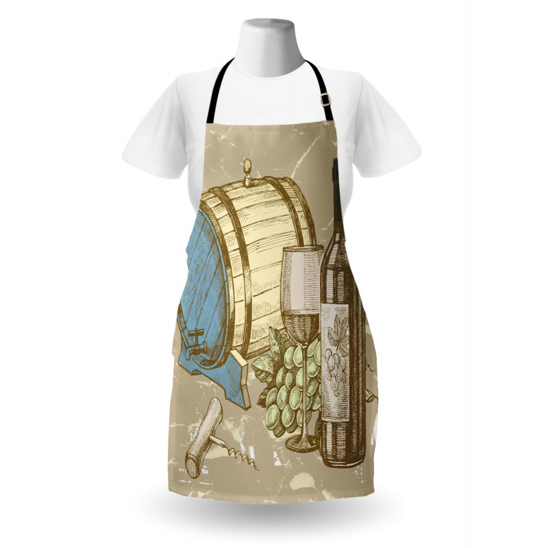 Vintage Themed and Grapes Apron