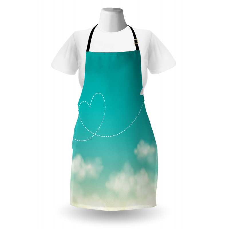 Paper Plane and Heart Apron