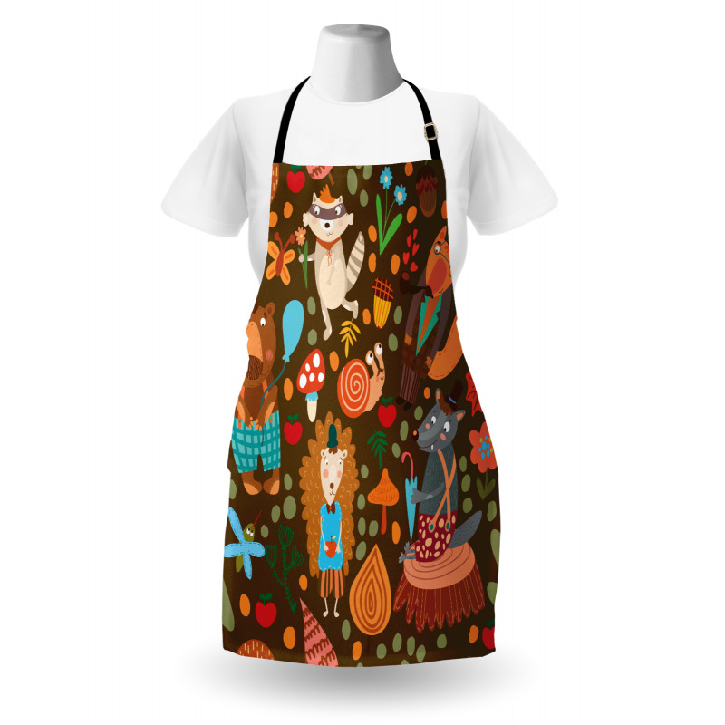 Raccoon and Butterfly Apron