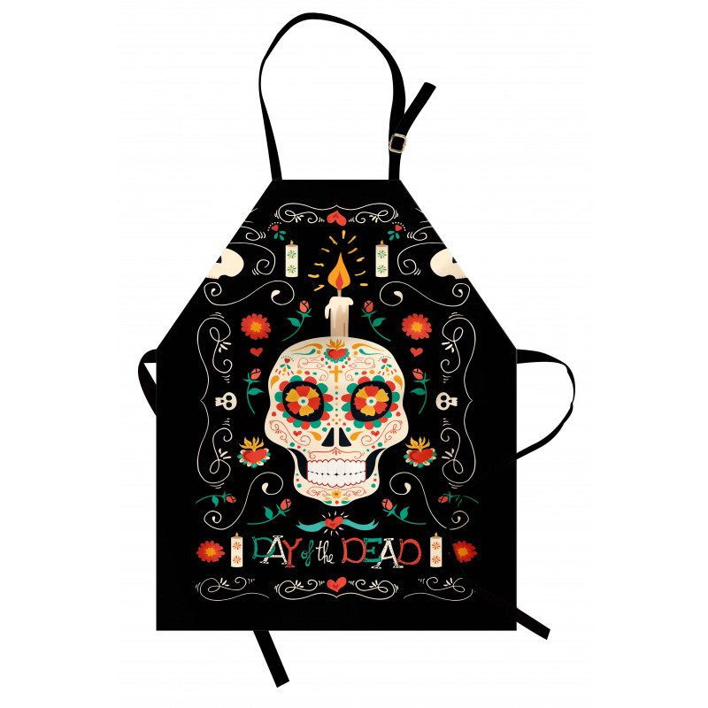 Calavera and Candle Apron