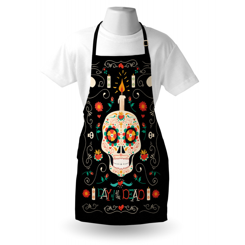 Calavera and Candle Apron