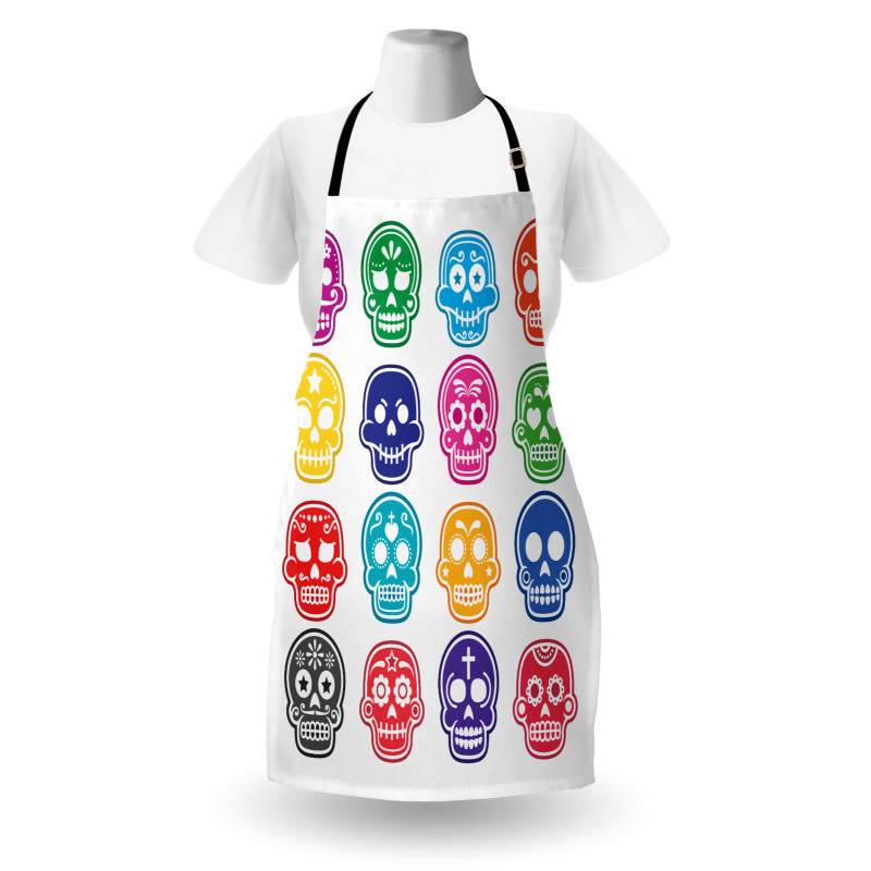 Cartoon Style Skull Apron