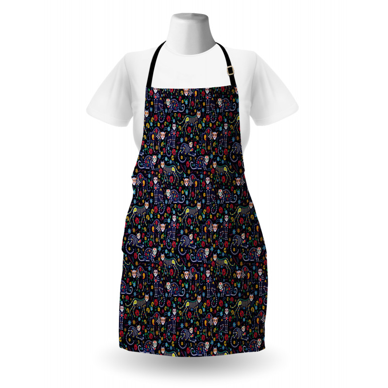 Skeleton Cats Bone Apron