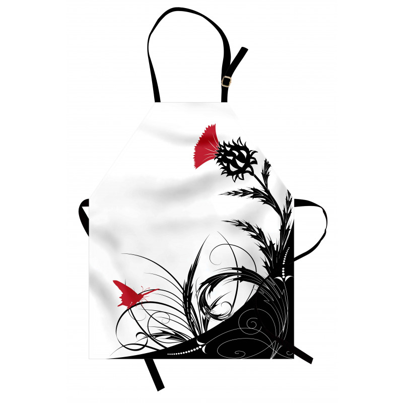 Floral Butterfly Motif Apron