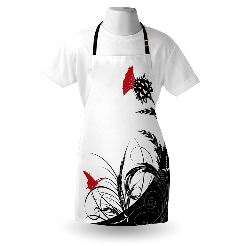 Floral Butterfly Motif Apron