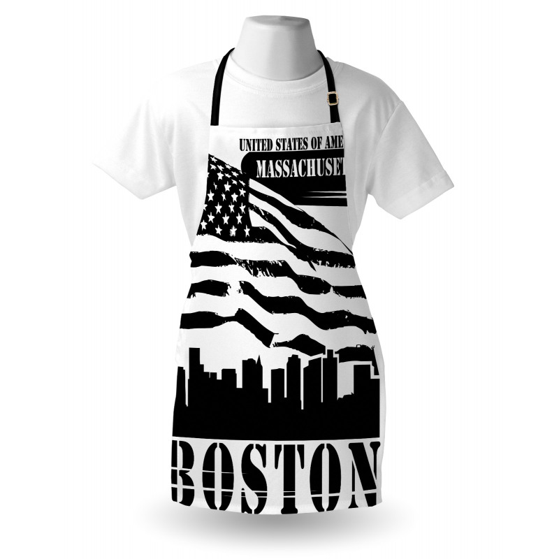 Fluttering Grungy Flag Apron