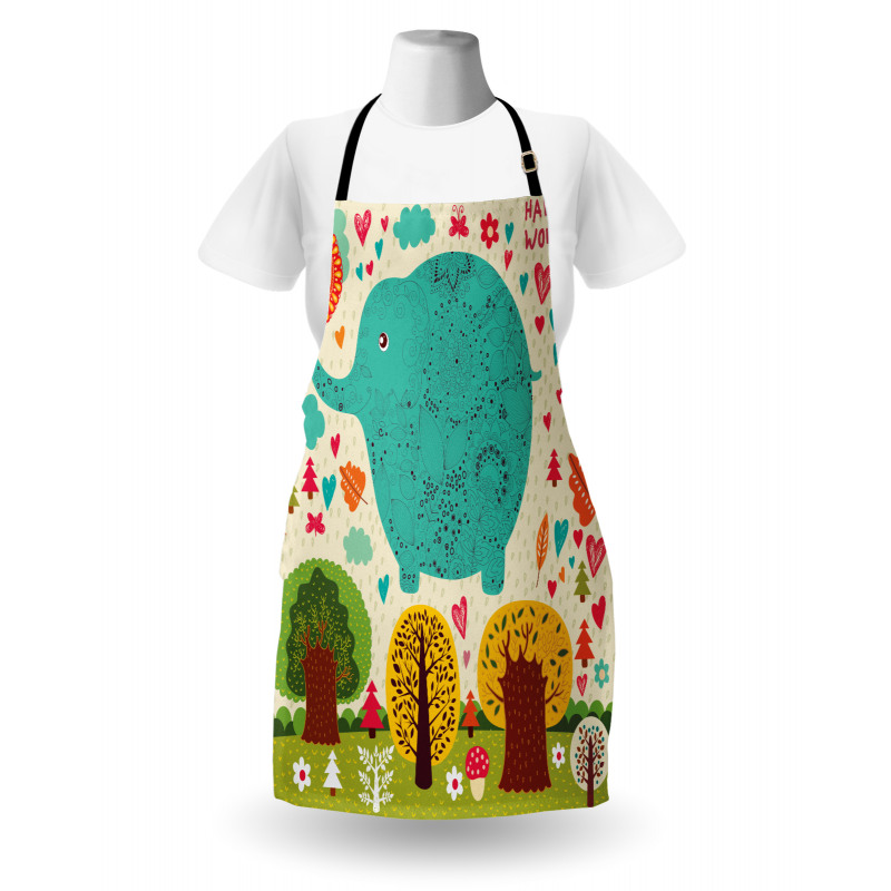 Doodle Nature Woodland Apron