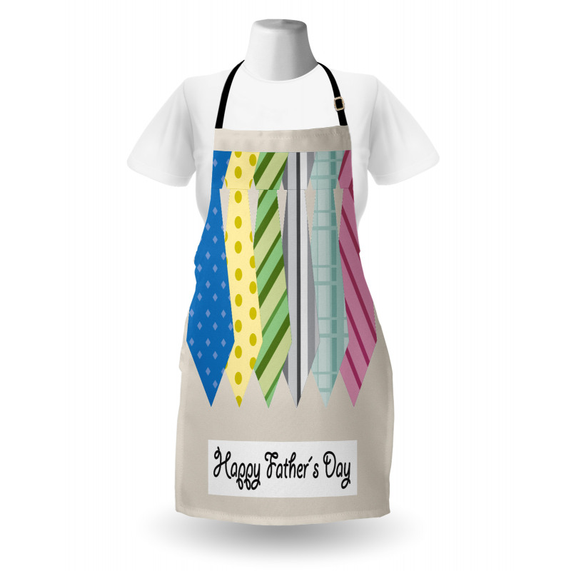 Colorful Dad Ties Theme Apron