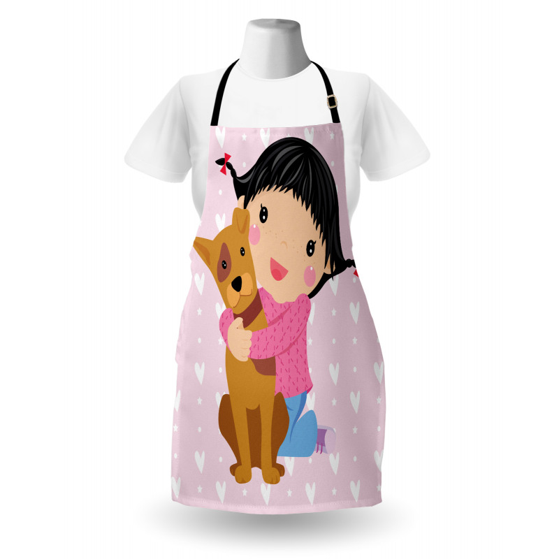 Doodle Girl and Pet Dog Apron