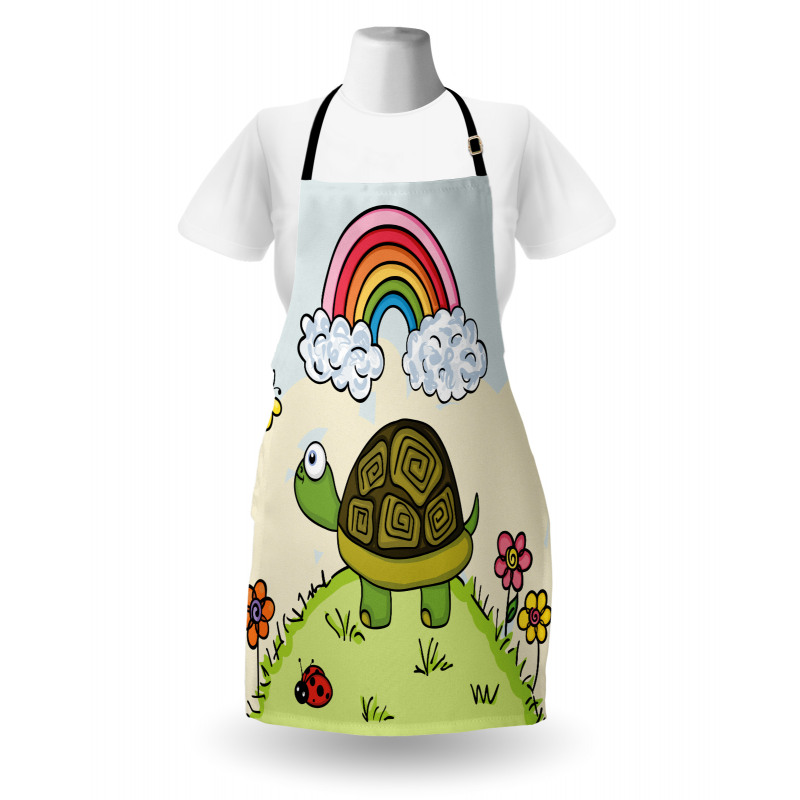 Cartoon Hill Nature Apron