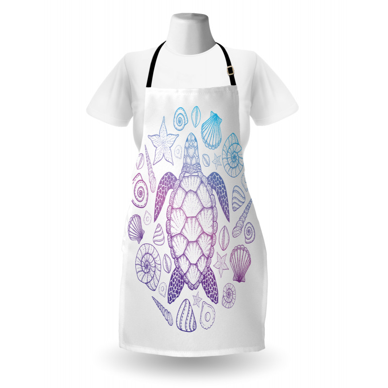 Colorful Marine Animals Apron