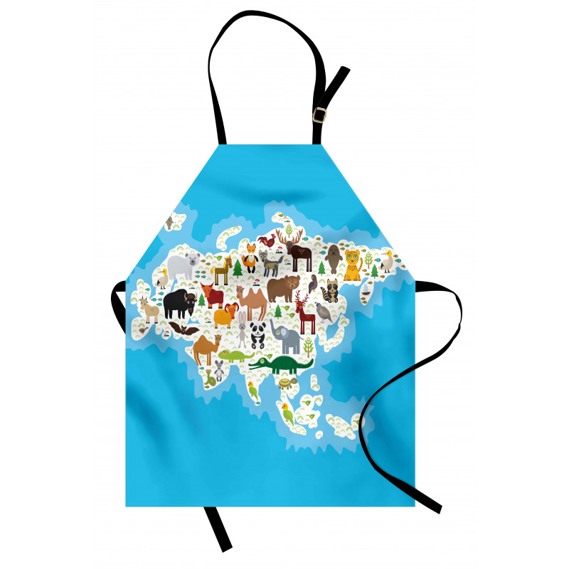 Eurasian Fauna Bear Fox Apron