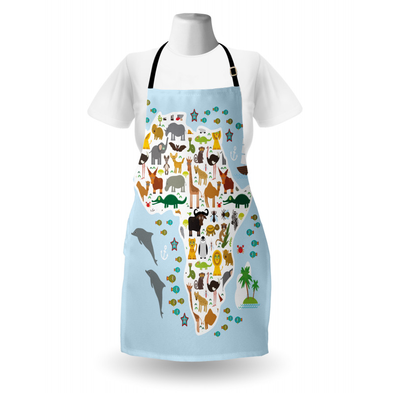 Hyena Giraffe Hippo Apron