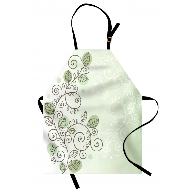 Swirling Vines Leaves Apron