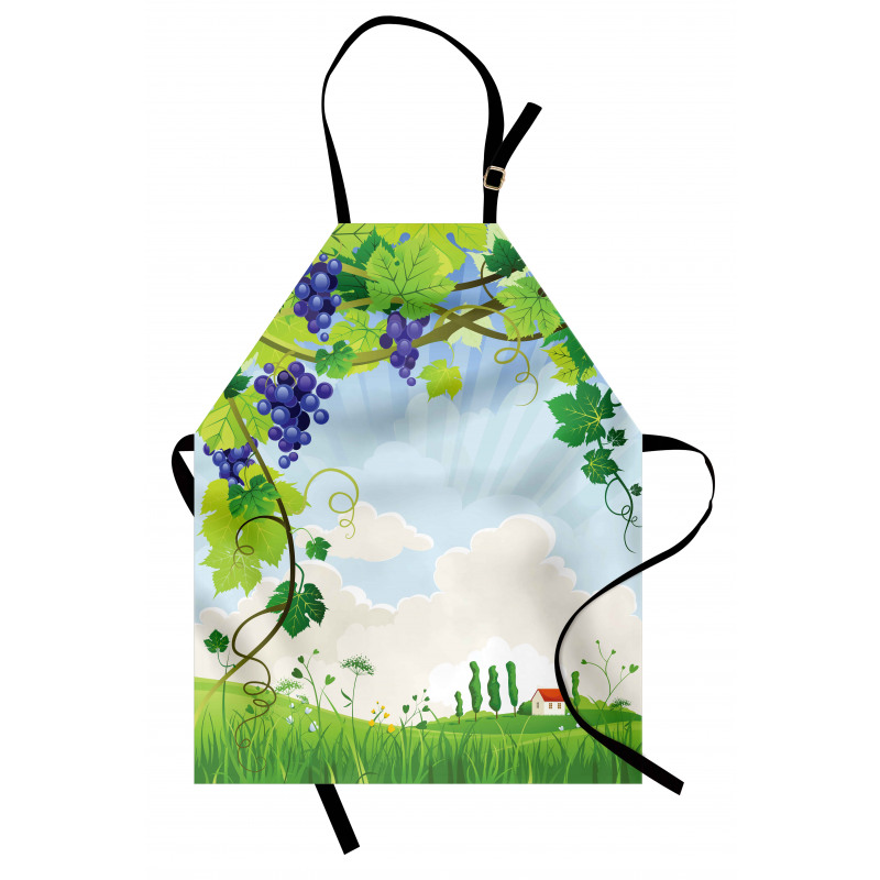 Rural Countryside Grapes Apron