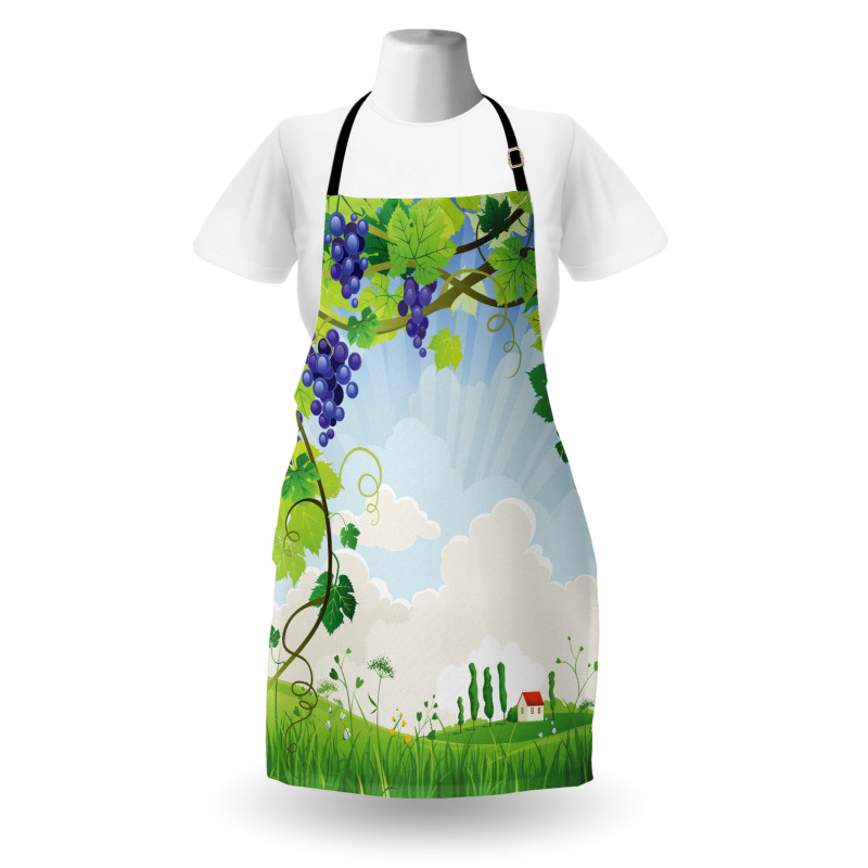Rural Countryside Grapes Apron