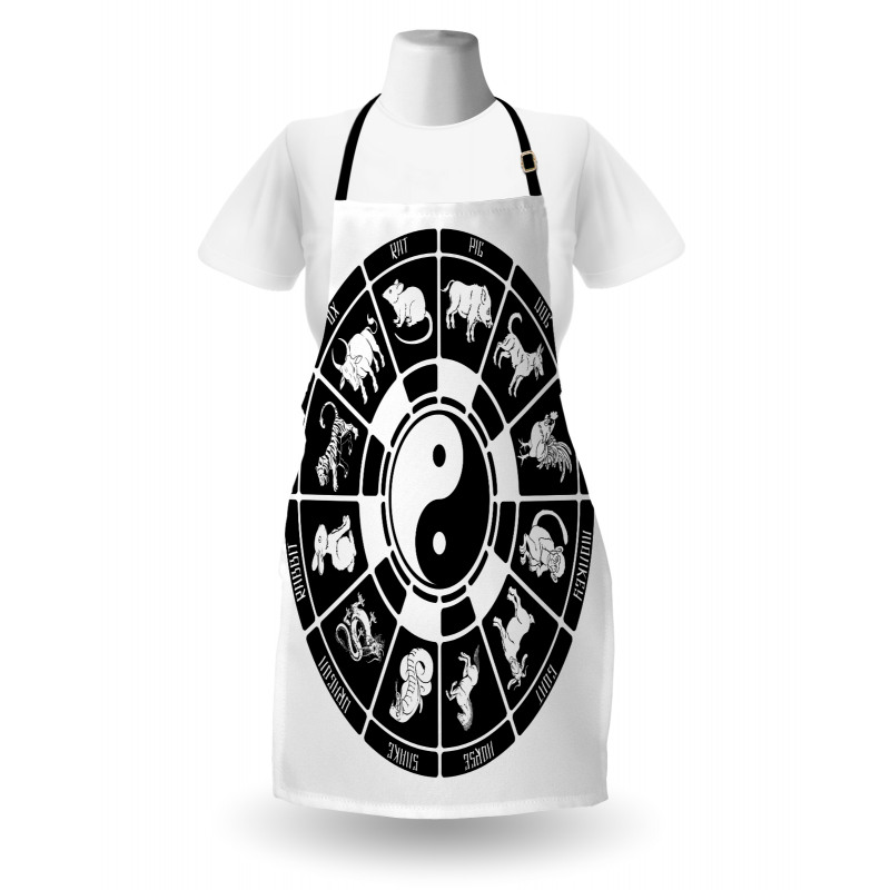 Chinese Horoscope Wheel Apron