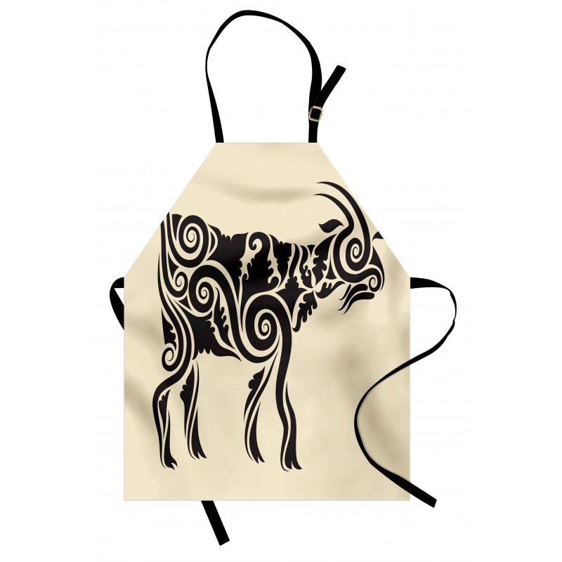 Tribal Waves Curves Tattoo Apron