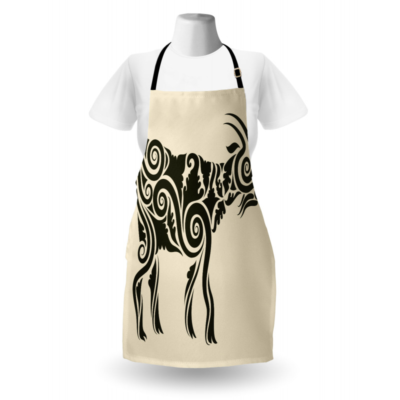 Tribal Waves Curves Tattoo Apron