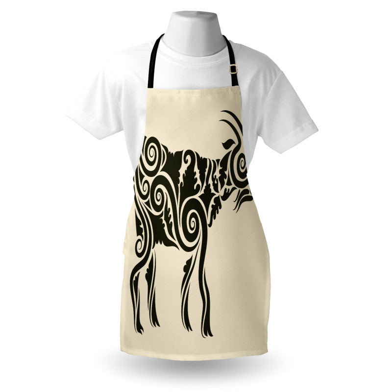 Tribal Waves Curves Tattoo Apron