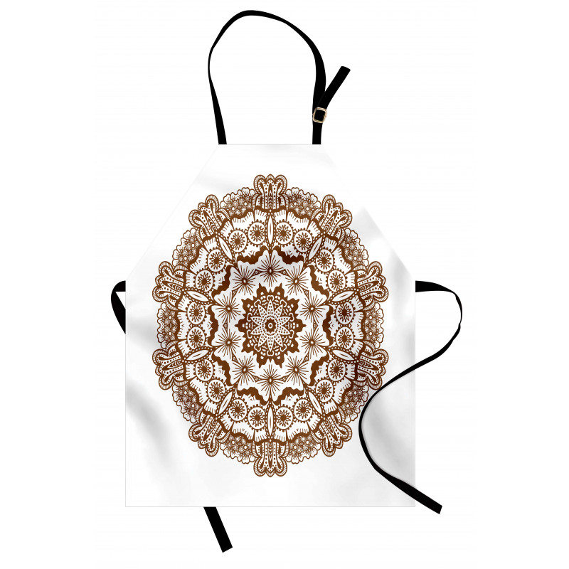 Monochrome Circles Ornate Apron