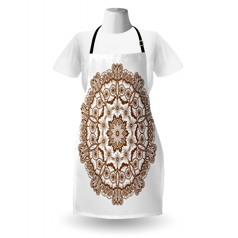 Monochrome Circles Ornate Apron