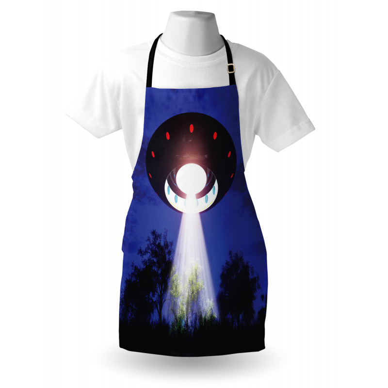 Night Scenery with Aliens Space Apron