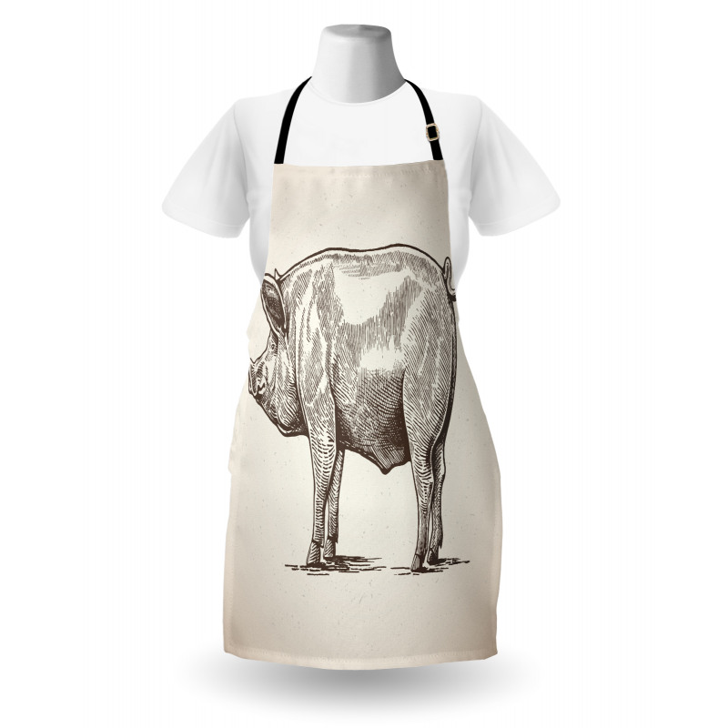 Vintage Hand-Drawn Image Apron