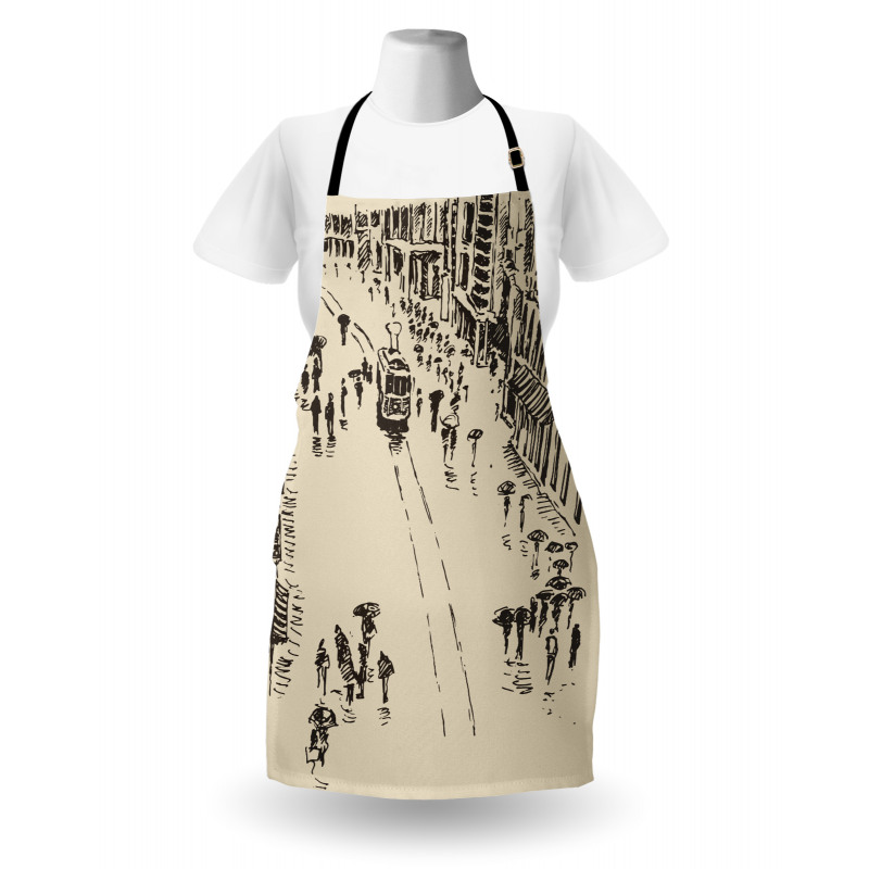 Cityscape Sketch Art Apron