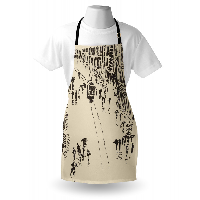 Cityscape Sketch Art Apron