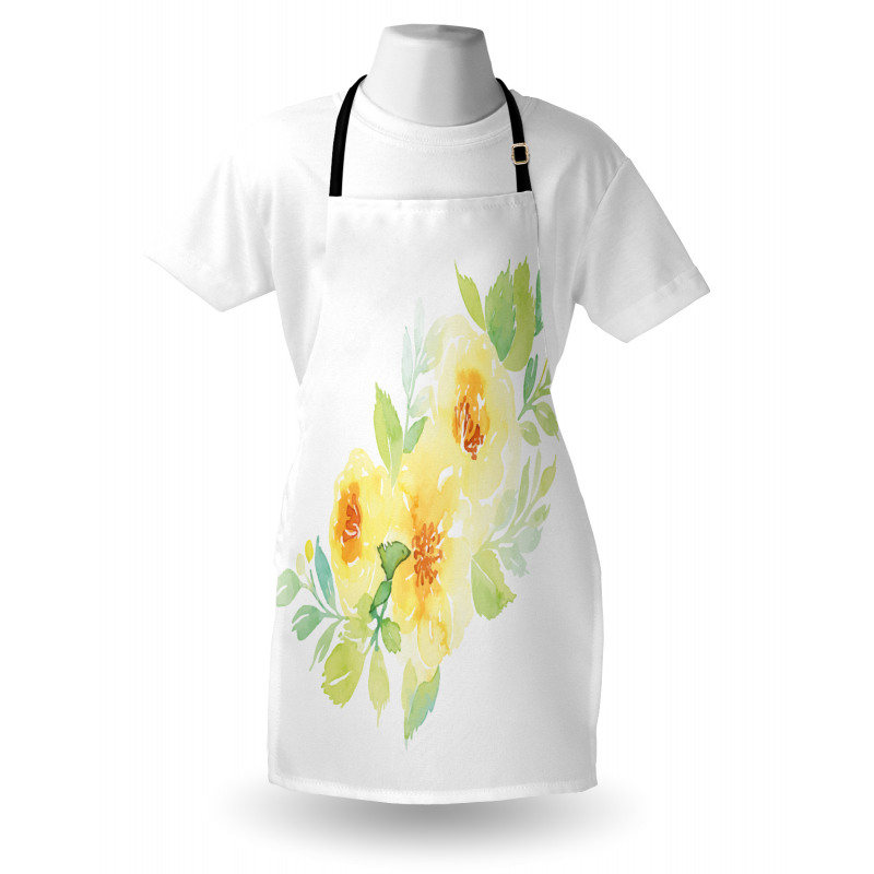 Watercolor Nature Flower Apron