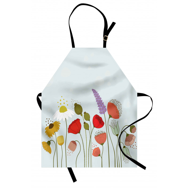 Daisy and Peony Pattern Apron