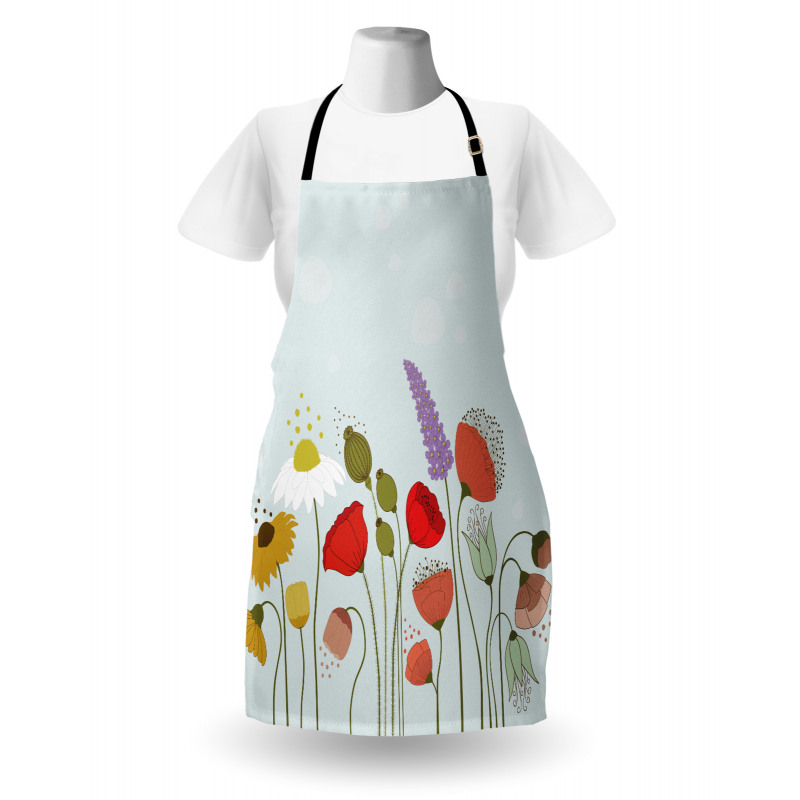 Daisy and Peony Pattern Apron