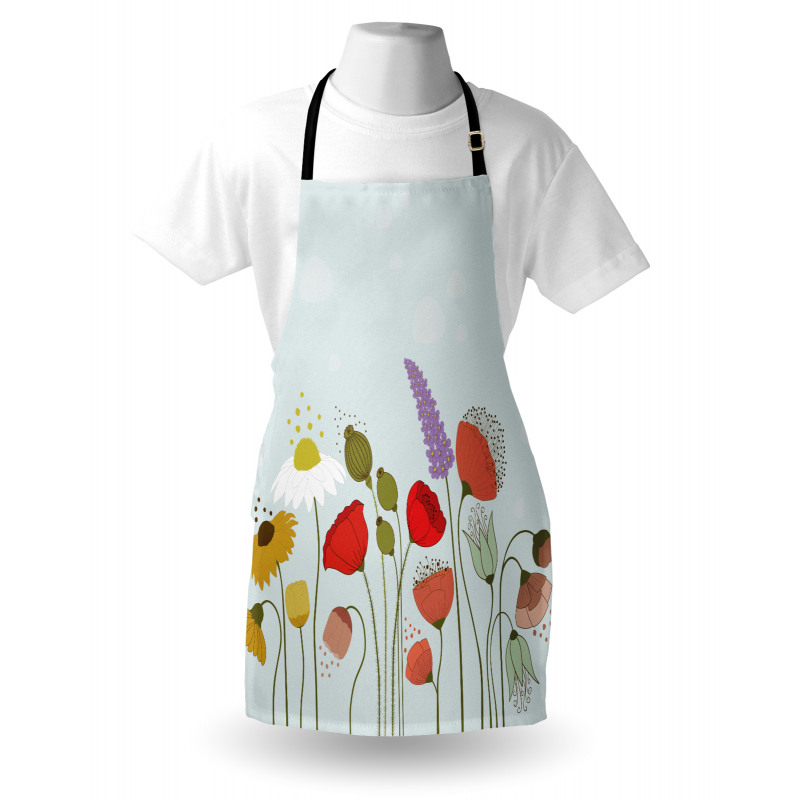 Daisy and Peony Pattern Apron