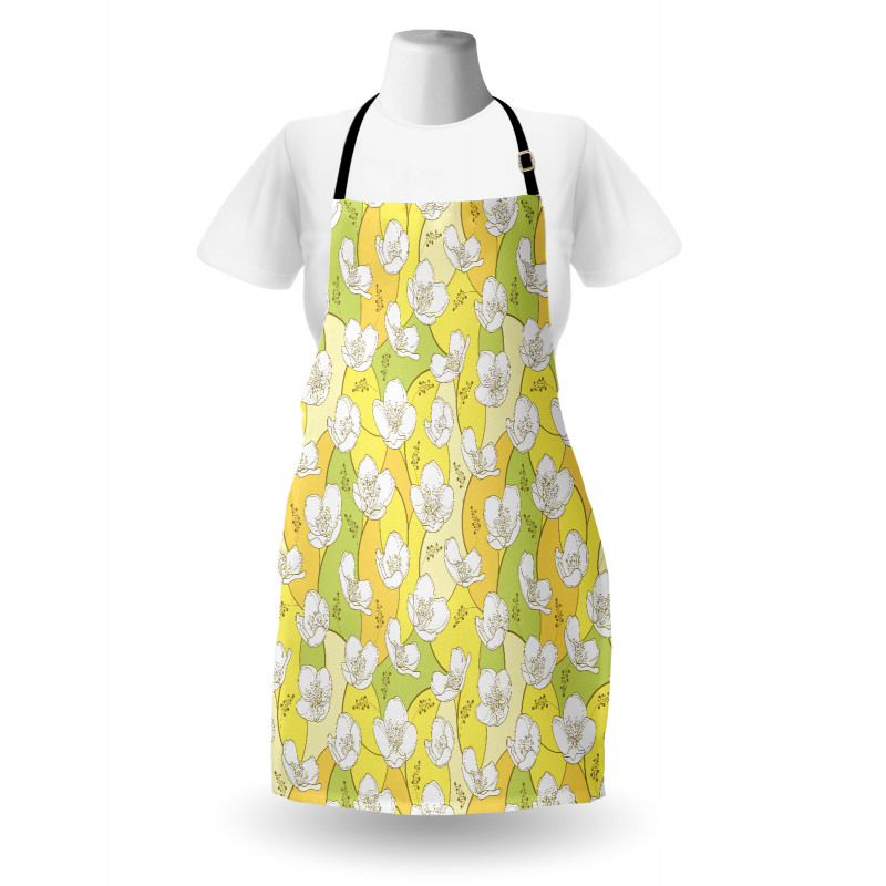 Delicate White Petals Apron