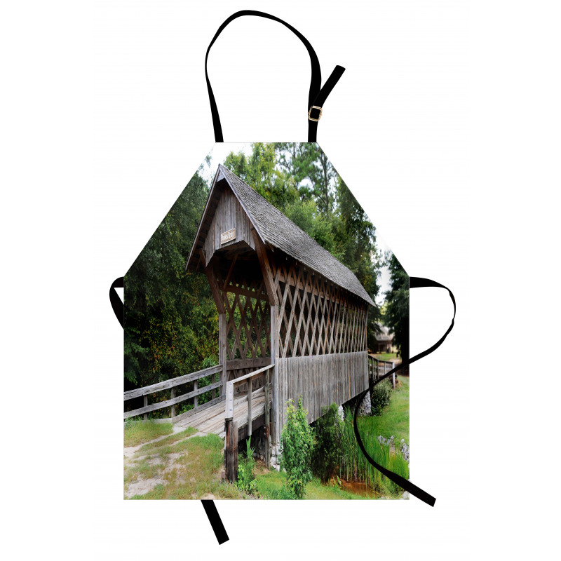 Old Wooden Bridge Print Apron