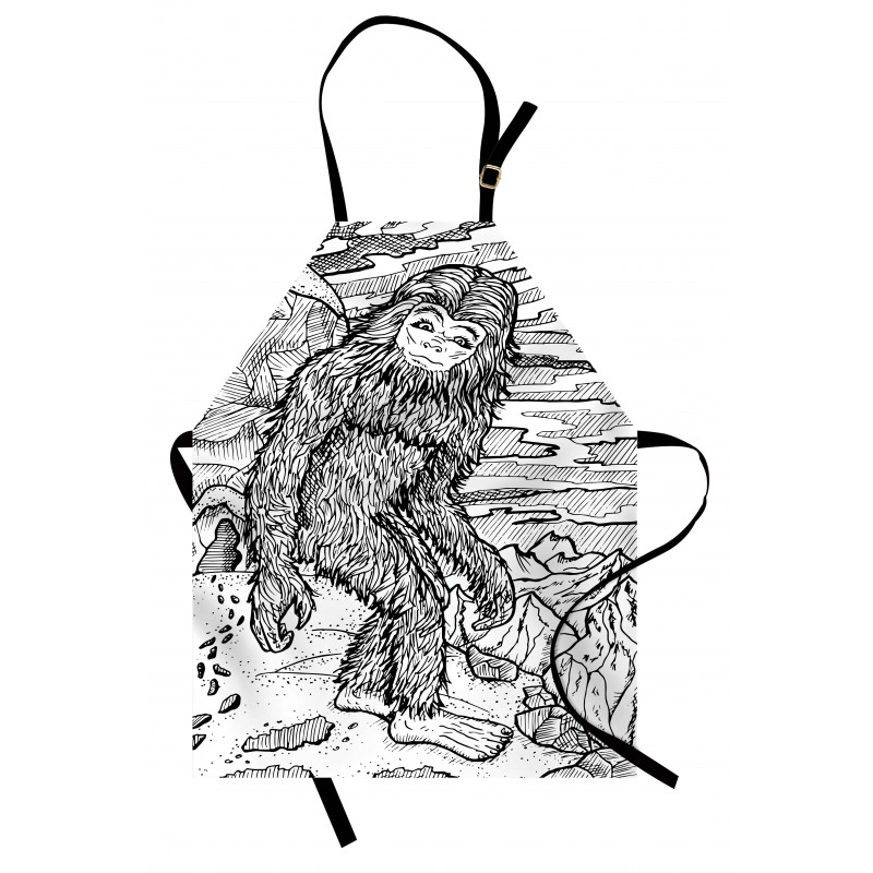 Mythical Yeti Creature Apron