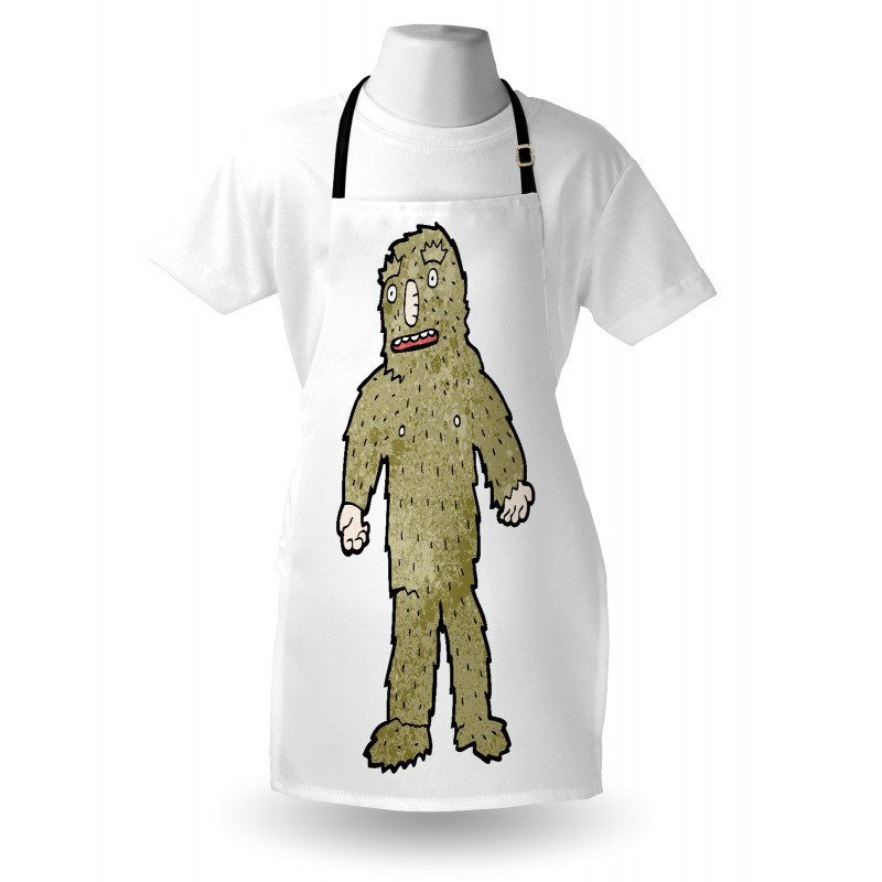 Quirky Grungy Bigfoot Apron