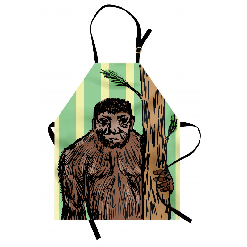 Mysterious Yeti Sketch Apron