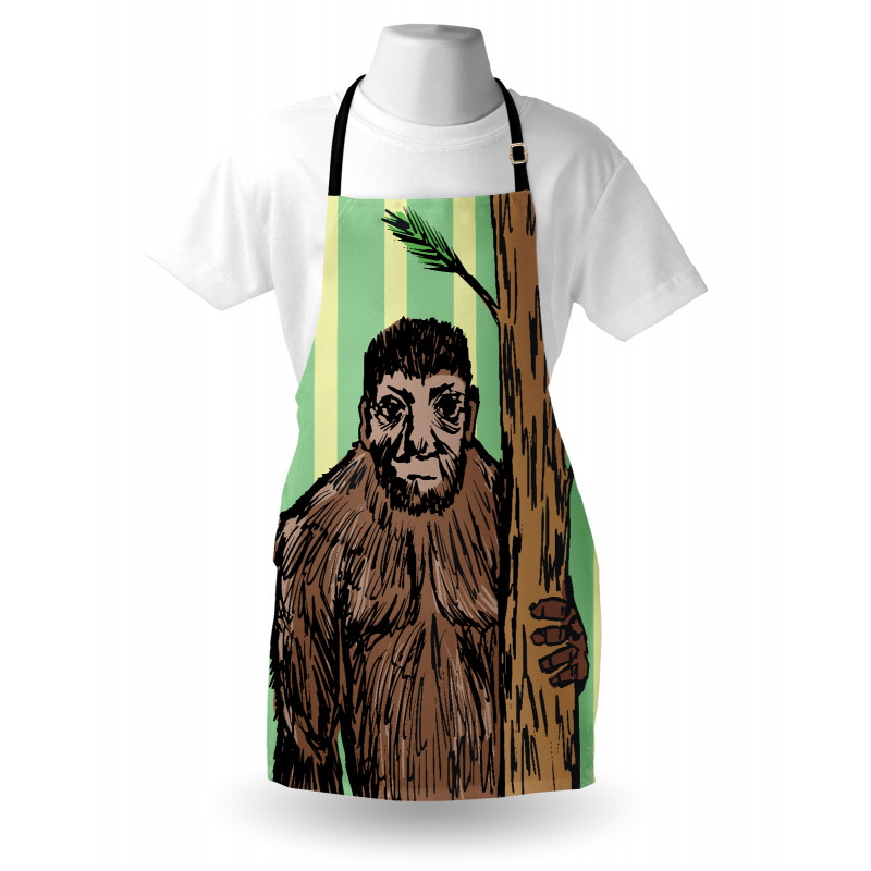 Mysterious Yeti Sketch Apron