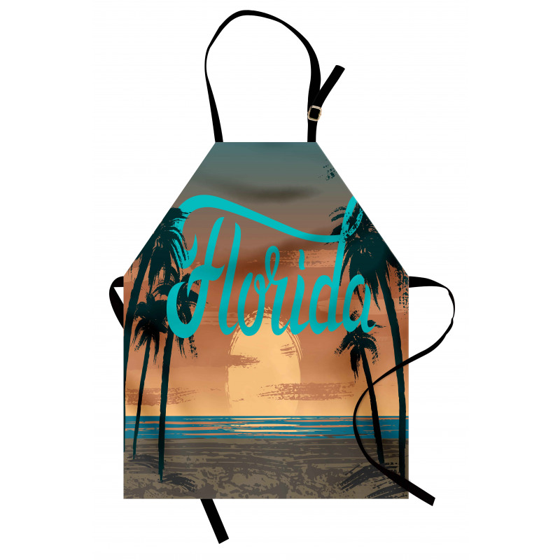 Grunge Sunset Coastline Apron