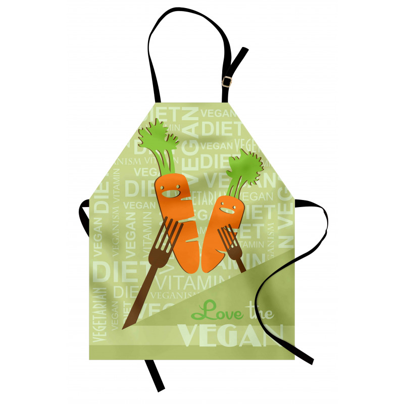 Smiling Carrot Love Vegan Apron